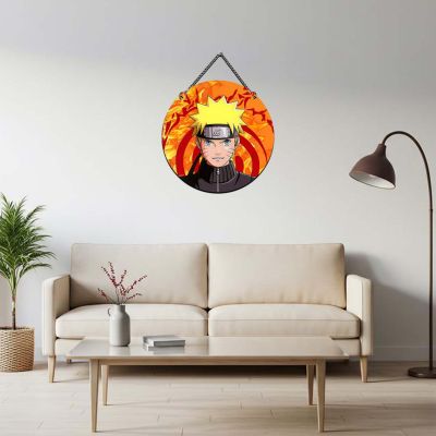Anime Theme Wooden Wall Hanging for Kids' Bedroom, Living Room & Playrooms Birthday Return Gift For Kids & Anime Lover (NarutoUzumaki458)